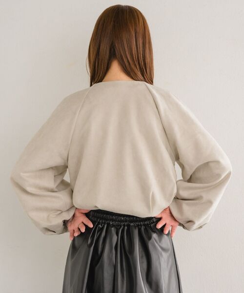 RETRO GIRL（レトロガール）の「アソート袖ボリュームJK（ノーカラージャケット・レディース・ブラック/ナチュラル/ベージュ・ONE SIZE）」の10枚目の写真