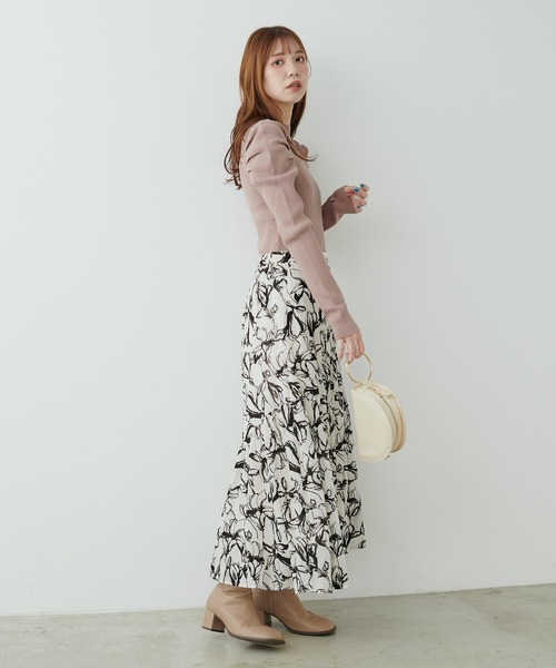 natural couture（ナチュラルクチュール）の「WEB限定 / ジゴスリーブもちもちリブニット（ニット/セーター・レディース・チャコールグレー/オフホワイト/ブラック/ピンクベージュ・FREE）」の22枚目の写真