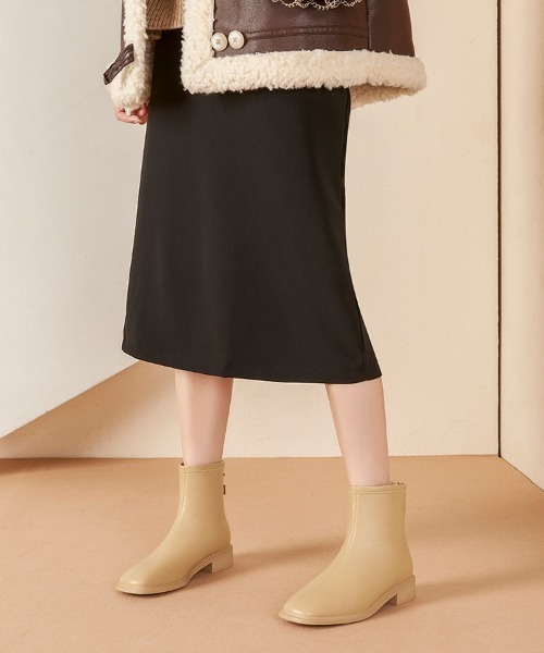 DRESS PLUS(ドレスプラス)の「【22.5cm-25cm】ブーツ ショートブーツ スクエアトゥ レディース シューズ 靴 太ヒール 秋冬 韓国ファッション(ブーツ・レディース・ベージュ/ブラック/ホワイト・24/24.5/23.5/25/22.5/23)」の22枚目の写真