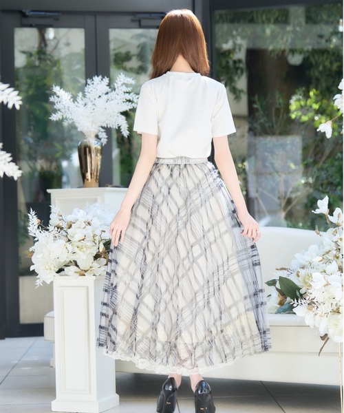 emiriawiz（エミリアウィズ）の「Tulle check skirt（スカート