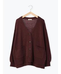 Samansa Mos2 | ラムナイロンVネックゆるカーディガン(カーディガン/ボレロ)