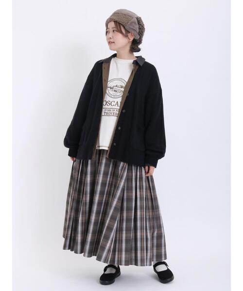 Samansa Mos2（サマンサ モスモス）の「ラムナイロンVネックゆるカーディガン（カーディガン/ボレロ・レディース・ピンク/ブラウン/キナリ/ブラック/イエロー/グリーン・F）」の13枚目の写真