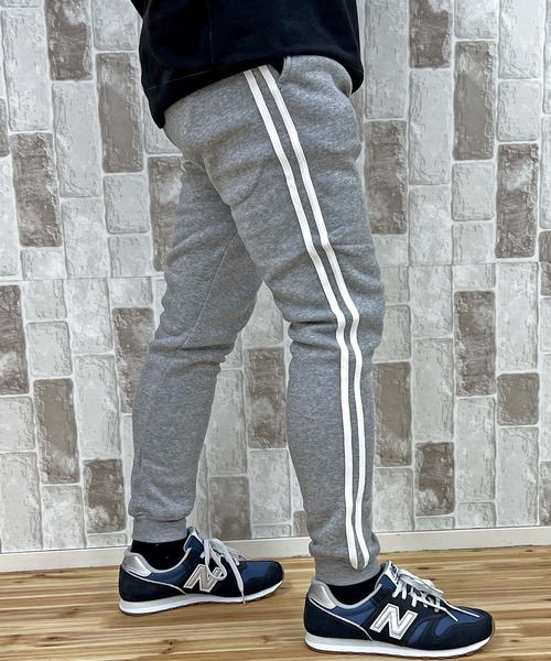 TopIsm(トップイズム)の「裏起毛無地サイドライン入り スウェットジョガーパンツ(スウェットパンツ・メンズ・チャコール/杢グレー/ブラック・M/L/LL)」の6枚目の写真