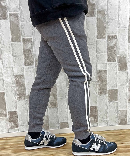 TopIsm(トップイズム)の「裏起毛無地サイドライン入り スウェットジョガーパンツ(スウェットパンツ・メンズ・チャコール/杢グレー/ブラック・M/L/LL)」の12枚目の写真