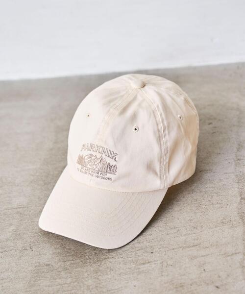 coen(コーエン)の「<Parknik>刺繍ツイルキャップ(キャップ・レディース・ブラウン/ブラック/オフホワイト/ワインレッド・FREE)」の2枚目の写真