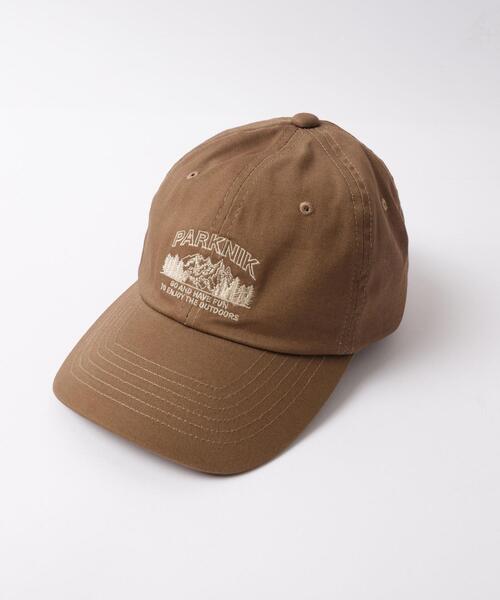 coen(コーエン)の「<Parknik>刺繍ツイルキャップ(キャップ・レディース・ブラウン/ブラック/オフホワイト/ワインレッド・FREE)」の6枚目の写真