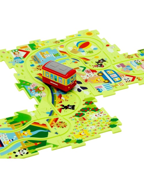 MIKI HOUSE(ミキハウス)の「パズル電動トレイン(おもちゃ・キッズ・レッド・ONE SIZE)」の1枚目の写真