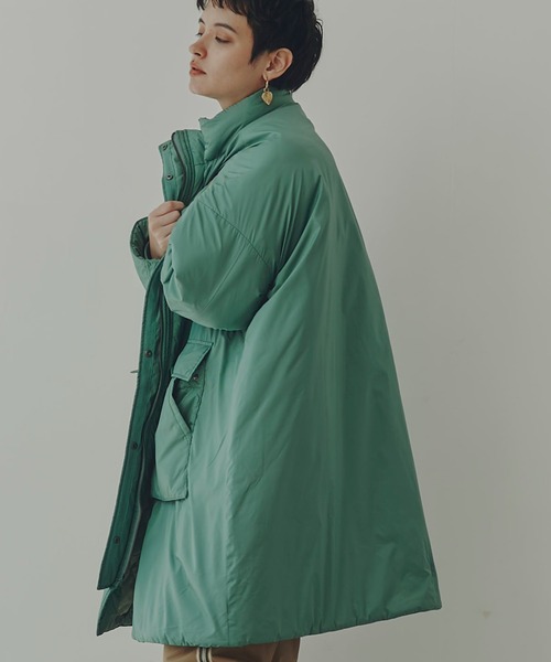 GENE HEAVENS(ジーンヘブンズ)の「(GENE HEAVENS)スタンドカラー ビッグシェイプ パデッドコート(その他アウター・レディース・グリーン/ブラック・FREE)」の16枚目の写真