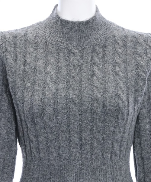 clear（クリア）の「ケーブルミニニットワンピース≪STAY MOTION≫（ワンピース・レディース・ブラウン/ブラック/チャコールグレー・F）」の16枚目の写真