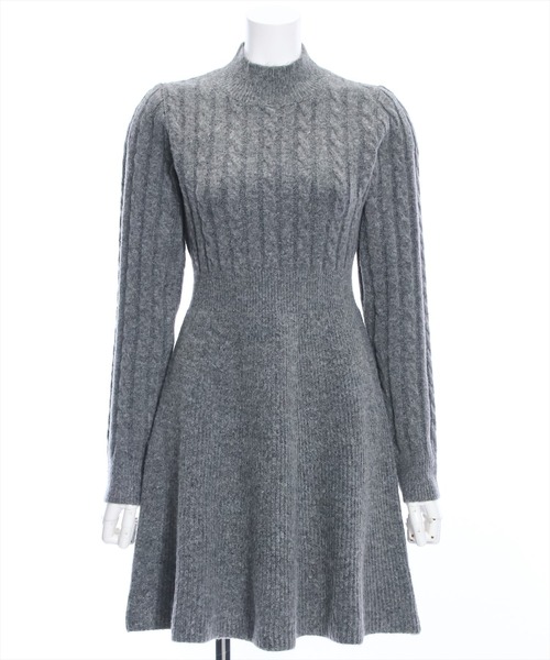 clear（クリア）の「ケーブルミニニットワンピース≪STAY MOTION≫（ワンピース・レディース・ブラウン/ブラック/チャコールグレー・F）」の5枚目の写真