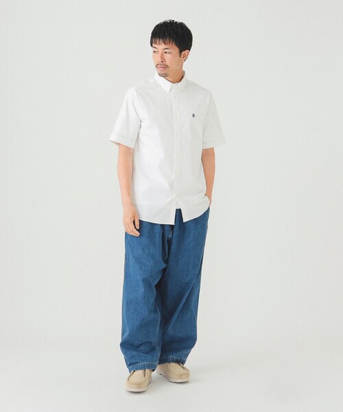 BEAMS（ビームス）の「BEAMS / ワンポイント ストレッチ ボタンダウン シャツ 24SS（シャツ/ブラウス・メンズ・ブラウン/ホワイト/ネイビー・S/XL/L/M）」の7枚目の写真