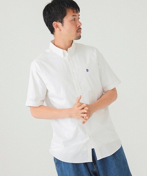 BEAMS（ビームス）の「BEAMS / ワンポイント ストレッチ ボタンダウン シャツ 24SS（シャツ/ブラウス・メンズ・ブラウン/ホワイト/ネイビー・S/XL/L/M）」の8枚目の写真