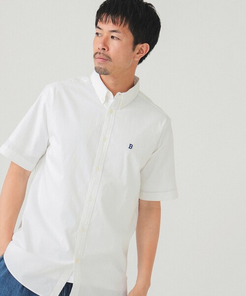 BEAMS（ビームス）の「BEAMS / ワンポイント ストレッチ ボタンダウン シャツ 24SS（シャツ/ブラウス・メンズ・ブラウン/ホワイト/ネイビー・S/XL/L/M）」の9枚目の写真