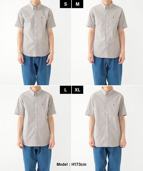 BEAMS（ビームス）の「BEAMS / ワンポイント ストレッチ ボタンダウン シャツ 24SS（シャツ/ブラウス・メンズ・ブラウン/ホワイト/ネイビー・S/XL/L/M）」の11枚目の写真