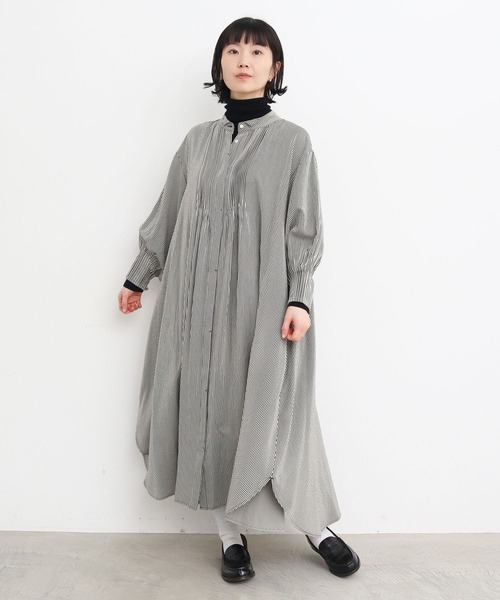 ⭐️タグ付未使用★シビラ★柔らかゆったりワンピース　リボンベルト　アンダードレス付 4つの機能付】ひんやりフロントタックVネックゆるワンピース