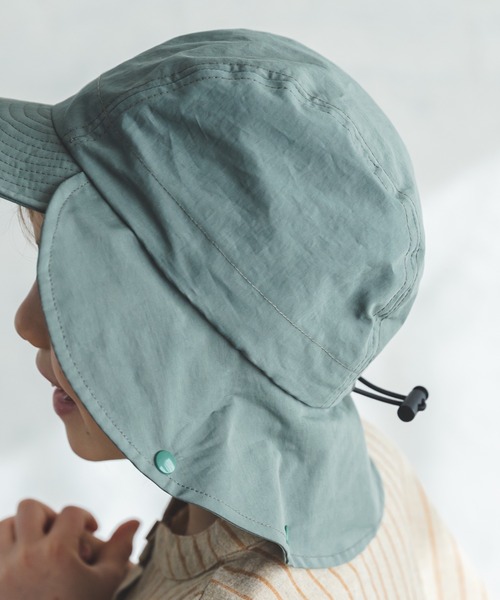 pairmanon（ペアマノン）の「日除け付きキャップ（キャップ・キッズ・ベージュ/カーキ・FREE）」の5枚目の写真