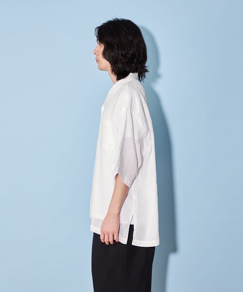 CITEN（シテン）の「＜CITEN＞リネン オープンカラー シャツ（シャツ/ブラウス・メンズ・ブラック/ダークグレー/ホワイト・L/M）」の18枚目の写真