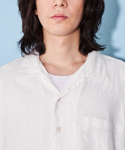 CITEN（シテン）の「＜CITEN＞リネン オープンカラー シャツ（シャツ/ブラウス・メンズ・ブラック/ダークグレー/ホワイト・L/M）」の20枚目の写真