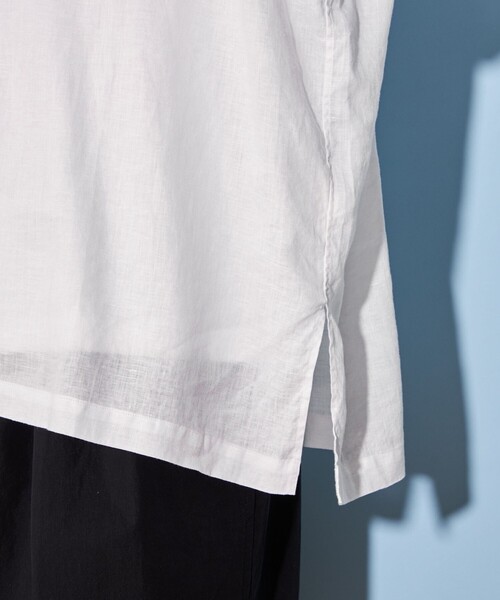 CITEN（シテン）の「＜CITEN＞リネン オープンカラー シャツ（シャツ/ブラウス・メンズ・ブラック/ダークグレー/ホワイト・L/M）」の22枚目の写真