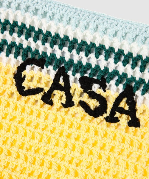 Casablanca（カサブランカ）の「KNIT Cotton Crochet Bag（トートバッグ・メンズ・マルチ/グリーン系その他・ONE SIZE）」の5枚目の写真