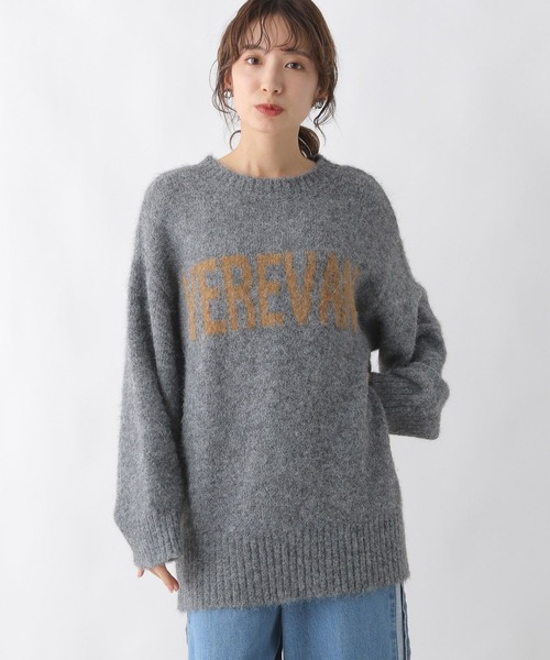 LEPSIM（レプシィム）の「3ゲージブークレロゴプルオーバー　989462（ニット/セーター・レディース・グレー/グリーン/ネイビー・FREE）」の5枚目の写真