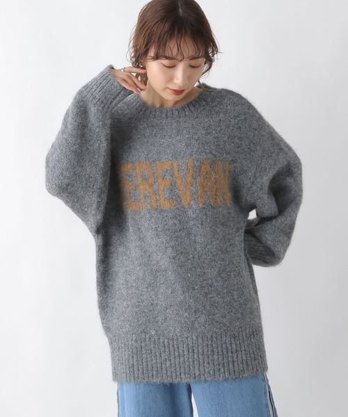 LEPSIM（レプシィム）の「3ゲージブークレロゴプルオーバー　989462（ニット/セーター・レディース・グレー/グリーン/ネイビー・FREE）」の6枚目の写真