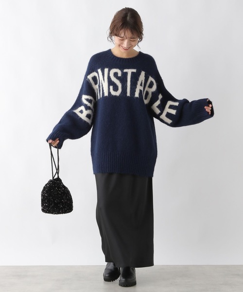 LEPSIM（レプシィム）の「3ゲージブークレロゴプルオーバー　989462（ニット/セーター・レディース・グレー/グリーン/ネイビー・FREE）」の7枚目の写真