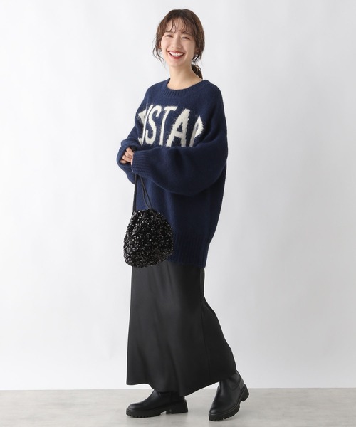 LEPSIM（レプシィム）の「3ゲージブークレロゴプルオーバー　989462（ニット/セーター・レディース・グレー/グリーン/ネイビー・FREE）」の8枚目の写真