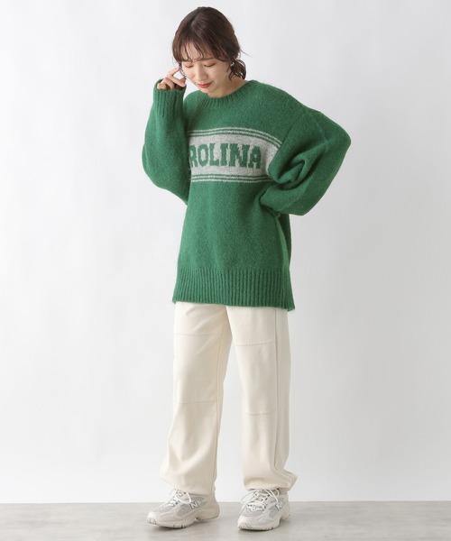 LEPSIM（レプシィム）の「3ゲージブークレロゴプルオーバー　989462（ニット/セーター・レディース・グレー/グリーン/ネイビー・FREE）」の14枚目の写真