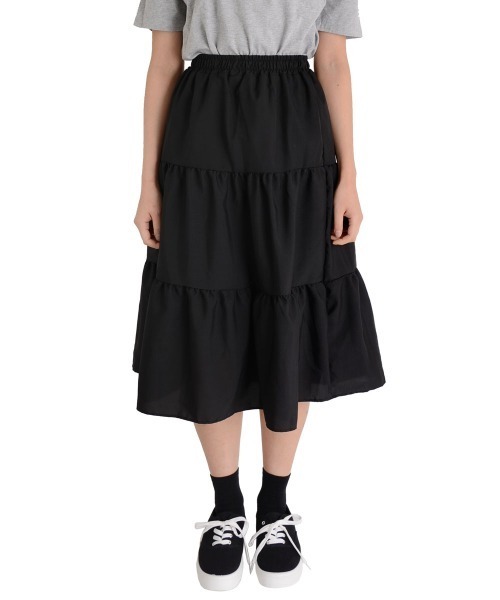 urge:(アージコロン )の「【URGE:】フレア ミモレ丈 ロングスカート(スカート・レディース・ホワイト/ブラック・SMALL/LARGE/X-LARGE/MEDIUM)」の18枚目の写真