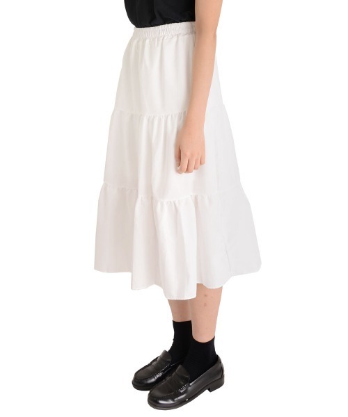 urge:(アージコロン )の「【URGE:】フレア ミモレ丈 ロングスカート(スカート・レディース・ホワイト/ブラック・SMALL/LARGE/X-LARGE/MEDIUM)」の15枚目の写真
