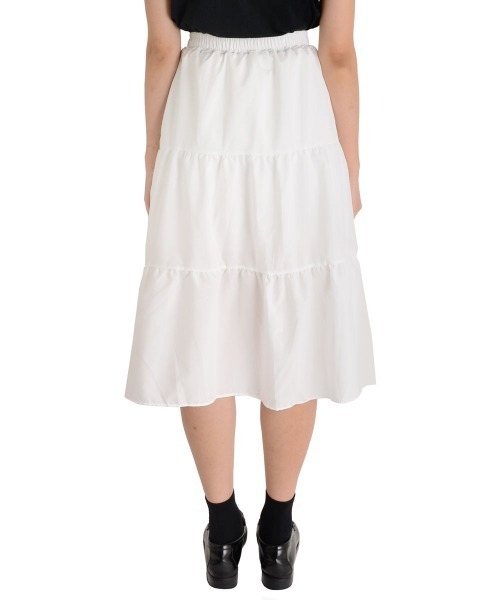 urge:(アージコロン )の「【URGE:】フレア ミモレ丈 ロングスカート(スカート・レディース・ホワイト/ブラック・SMALL/LARGE/X-LARGE/MEDIUM)」の16枚目の写真