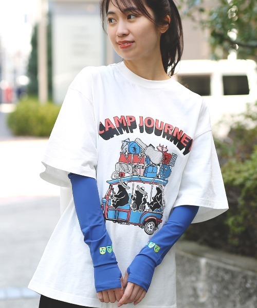 チチカカ(チチカカ)の「モチーフ刺繍ひんやりアームカバー(アームカバー・レディース・ライトグレー/ブラック/ブルー/オレンジ・FREE)」の7枚目の写真