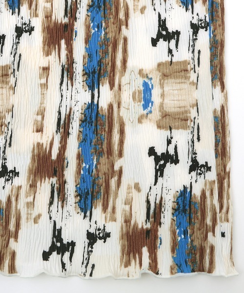 チチカカ（チチカカ）の「アートペイントプリーツワンピース（ワンピース・レディース・ホワイト/ブラック・FREE）」の14枚目の写真