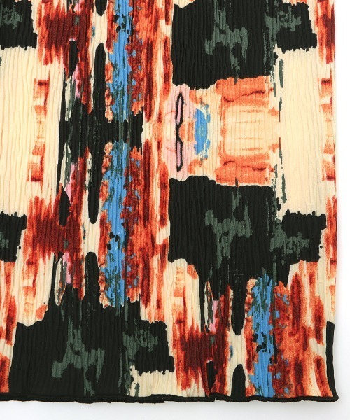 チチカカ（チチカカ）の「アートペイントプリーツワンピース（ワンピース・レディース・ホワイト/ブラック・FREE）」の15枚目の写真