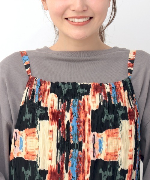 チチカカ（チチカカ）の「アートペイントプリーツワンピース（ワンピース・レディース・ホワイト/ブラック・FREE）」の12枚目の写真