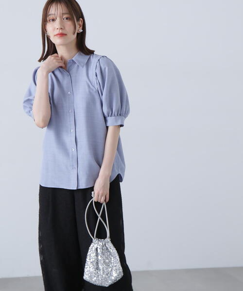 N.(N. Natural Beauty Basic)(エヌエヌナチュラルビューティーベーシック)の「◆スパンコール巾着バッグ(ショルダーバッグ・レディース・シルバー/ブラック・フリ-)」の14枚目の写真