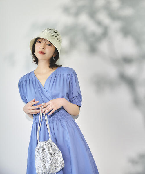 N.(N. Natural Beauty Basic)(エヌエヌナチュラルビューティーベーシック)の「◆スパンコール巾着バッグ(ショルダーバッグ・レディース・シルバー/ブラック・フリ-)」の22枚目の写真