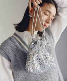 N.（N. Natural Beauty Basic） | ◆スパンコール巾着バッグ(ショルダーバッグ)