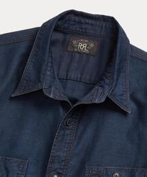 RRL ダブルアールエル上級ライン ブラックコットンリネン オフィサーズ