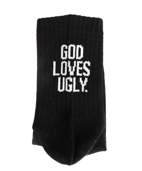 GYDA(ジェイダ)の「GOD LOVES UGLYソックス(ソックス/靴下・レディース・ブラック/オフホワイト・FREE)」の14枚目の写真