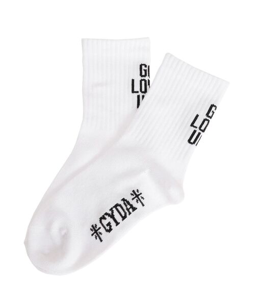 GYDA(ジェイダ)の「GOD LOVES UGLYソックス(ソックス/靴下・レディース・ブラック/オフホワイト・FREE)」の15枚目の写真