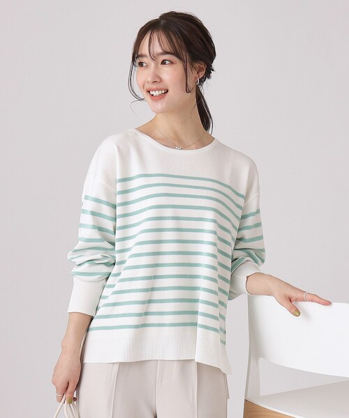 DRESKIP(ドレスキップ)の「◆【洗える】なめらかタッチ クルーネックニット(ニット/セーター・レディース・ブルー/ベージュ系その他2/ブラック系2/グリーン系3/ライトオレンジ系/イエロー系その他・02/03/04)」の3枚目の写真