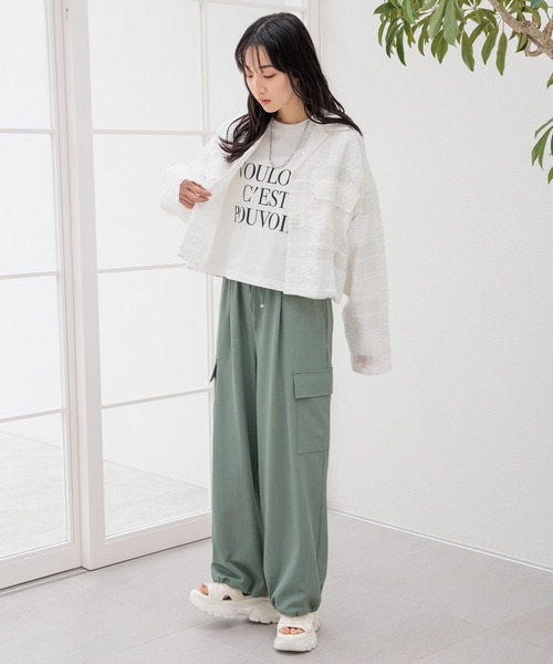 LOWRYS FARM（ローリーズファーム）の「レース２ＷＡＹカイキンシャツＬＳ　 102235（シャツ/ブラウス・レディース・ベージュ/アイボリー/ブラック・SHORT/LONG）」の19枚目の写真