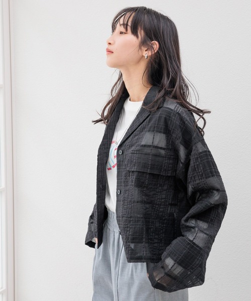 LOWRYS FARM（ローリーズファーム）の「レース２ＷＡＹカイキンシャツＬＳ　 102235（シャツ/ブラウス・レディース・ベージュ/アイボリー/ブラック・SHORT/LONG）」の18枚目の写真