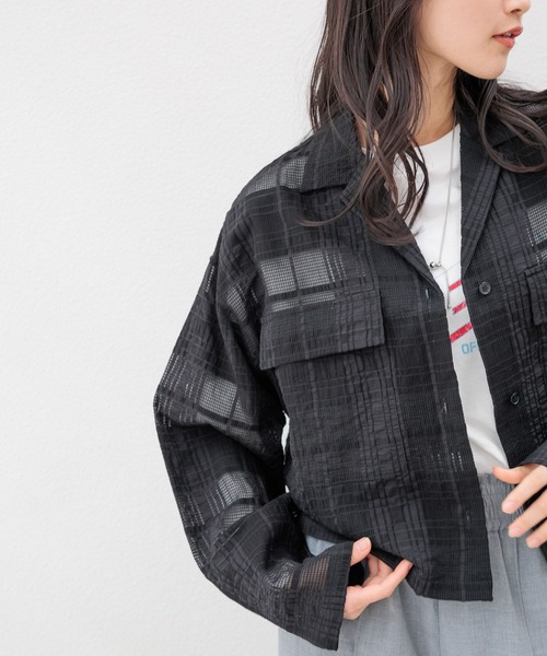 LOWRYS FARM（ローリーズファーム）の「レース２ＷＡＹカイキンシャツＬＳ　 102235（シャツ/ブラウス・レディース・ベージュ/アイボリー/ブラック・SHORT/LONG）」の15枚目の写真