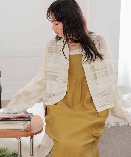 LOWRYS FARM（ローリーズファーム）の「レース２ＷＡＹカイキンシャツＬＳ　 102235（シャツ/ブラウス・レディース・ベージュ/アイボリー/ブラック・SHORT/LONG）」の11枚目の写真