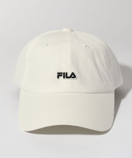 FILA(フィラ)の「【FILA/フィラ】FLW FELT LOGO 6P CAP/ロゴ刺繍ツイル6パネルキャップ(キャップ・メンズ・ホワイト/ブラック/ピンク/ベージュ・FREE)」の2枚目の写真