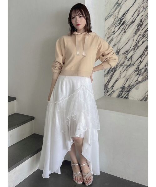 dazzlin(ダズリン)の「【CALNAMURコラボ】ロゴショートフーディ(パーカー・レディース・グレー/ベージュ/イエロー・FREE)」の19枚目の写真