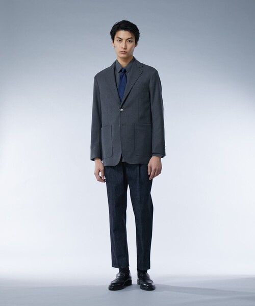 極美品★ユナイテッドトウキョウ　ストレッチレギュラーカラーシャツ　M　艶 UNITED TOKYO シャツ High twist ストレッチ レギュラーカラー